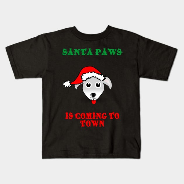 Santa Paws Christmas Kids T-Shirt by Specialstace83